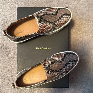 Halogen Women's Snake Print Slip-On Shoes